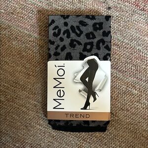 MeMoi Trend Black Leopard Print Tights
